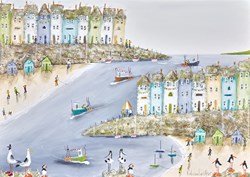 Blue Breezer by Rebecca Lardner - Original Painting on Box Canvas sized 28x20 inches. Available from Whitewall Galleries